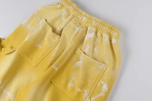 Hellstar Studios Yellow Bleach-Dyed Cargo Shorts2