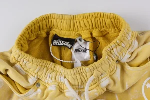 Hellstar Studios Yellow Bleach-Dyed Cargo Shorts6