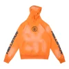 Hellstar Washed Orange Flame Pullover Hoodie