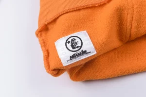 Hellstar Washed Orange Flame Pullover Hoodie8