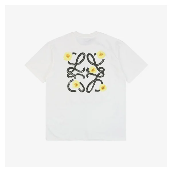 L Daisy Logo Print T-shirt White