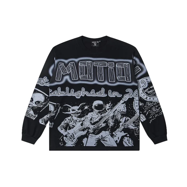 Mixed Emotion Alien Band Black Shirt