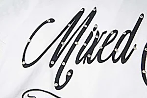 Mixed Emotion Angel Script Shirt White