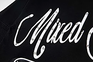 Mixed Emotion Angel Script Shirt Black