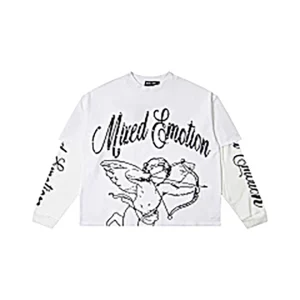 Mixed Emotion Angel Script Shirt White