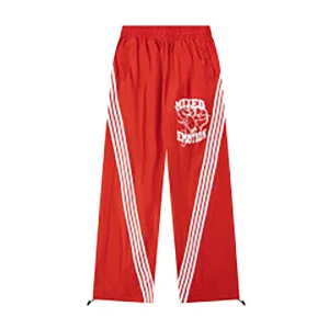 Mixed Emotion Rose Crest Track Pants Red