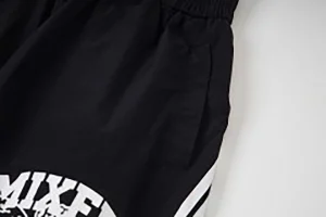 Mixed Emotion Rose Crest Track Pants Black