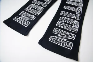 Mixed Emotion Woodcut Letter Black Pants5