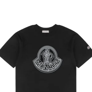 Mxxcler Overlapping Logo Print T-shirt Black