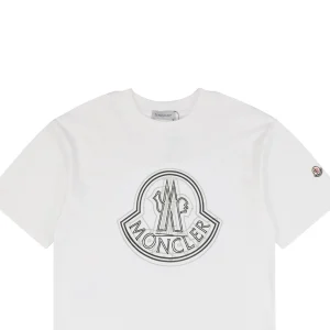 Mxxcler Overlapping Logo Print T-shirt White