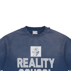 Saint Michael Reality School Blue Graphic T-shirt