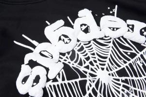 Sp5der 555555 OG Web Black:White Hoodie6