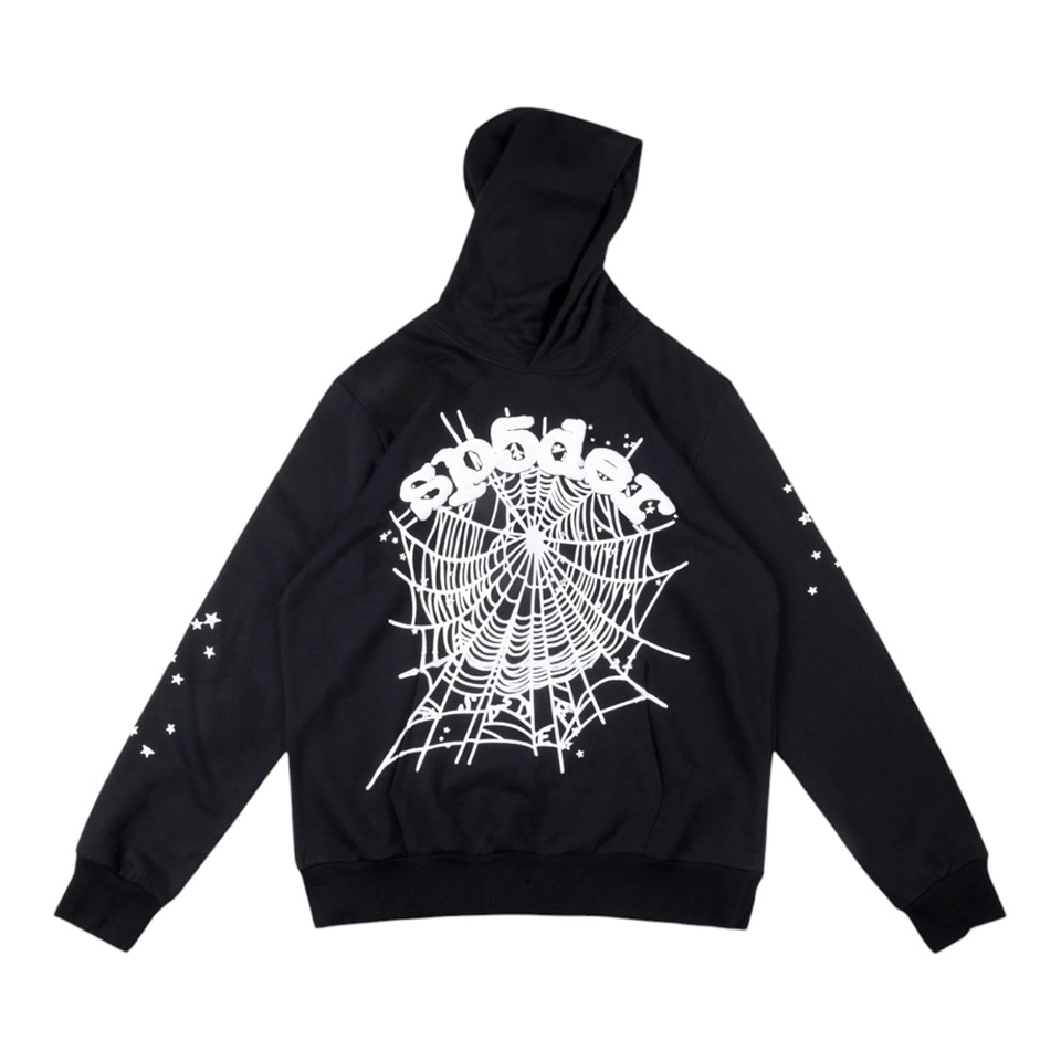 Sp5der 555555 OG Web Black/White Hoodie
