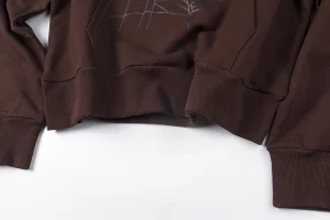 Sp5der 555555 Rhinestone Web Print Hoodie3