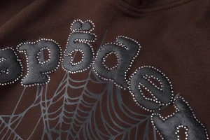 Sp5der 555555 Rhinestone Web Print Hoodie6
