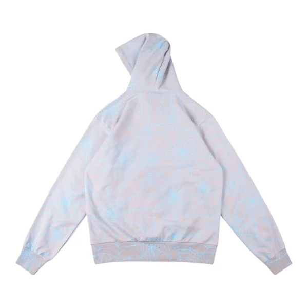 Sp5der 555555 Slate Gray Web Hoodie