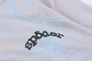 Sp5der 555555 Slate Gray Web Hoodie5