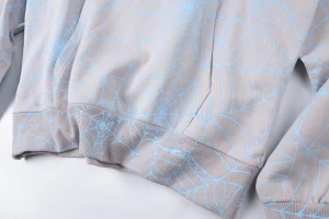 Sp5der 555555 Slate Gray Web Hoodie6
