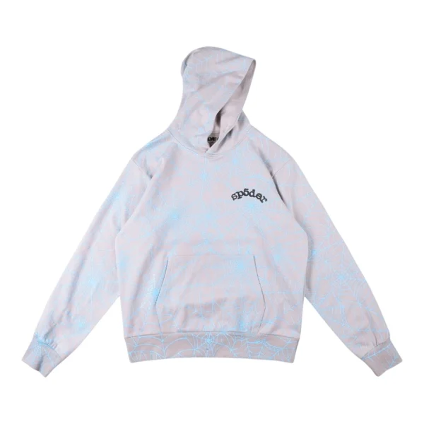 Sp5der 555555 Slate Gray Web Hoodie