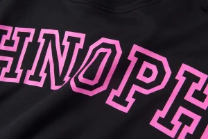 Sp5der 555555 Techno Pink Print Hoodie10