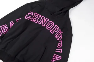 Sp5der 555555 Techno Pink Print Hoodie2