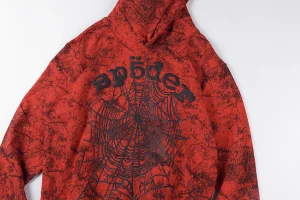 Sp5der 555555 Vintage Spider Web Print Hoodie11