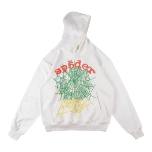 Sp5der 555555 Web Gradient Print Pullover Hoodie