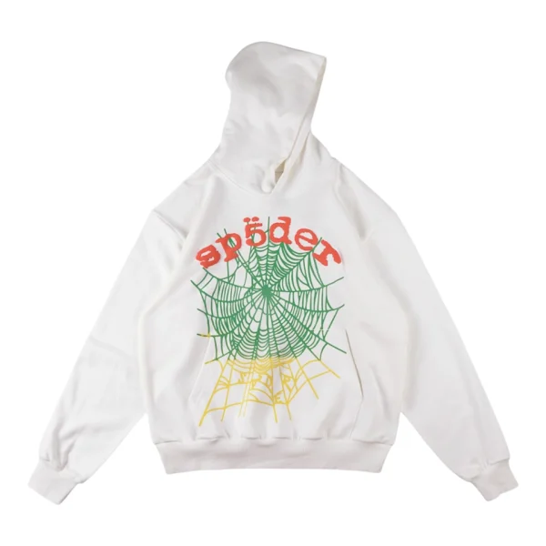 Sp5der 555555 Web Gradient Print Pullover Hoodie