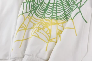 Sp5der 555555 Web Gradient Print Pullover Hoodie7