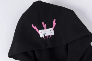 Sp5der Classic Web 555555 Black:Pink Hoodie4