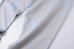 Sp5der Grey Blue Web Print Sweatpants1