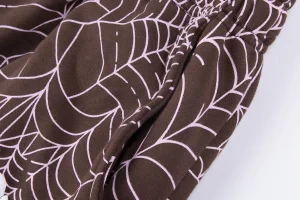 Sp5der Web Allover Print Brown Sweatpants2