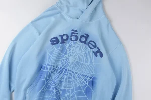 Sp5der Web Gradient Blue Hoodie1