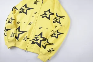 Sp5der YELLOW 5STAR ZIP Hoodie10