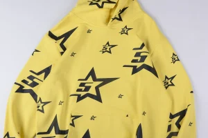 Sp5der Yellow 5 Star Zip Hoodie1