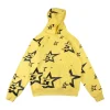 Sp5der Yellow 5 Star Zip Hoodie