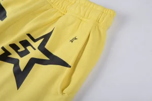 Sp5der Yellow Star Logo Sweatpants1