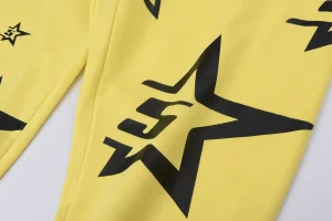 Sp5der Yellow Star Logo Sweatpants3