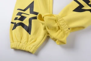 Sp5der Yellow Star Logo Sweatpants8
