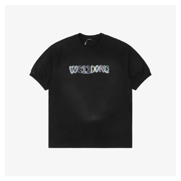 We11done Crayon Logo Print T-shirt