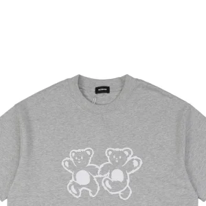 We11done Double-Sided Holding Bear Graphic T-shirt Grey