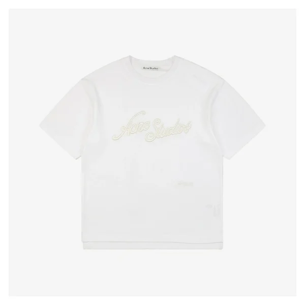 Acne Studios 3D Logo Embroidered T-Shirt
