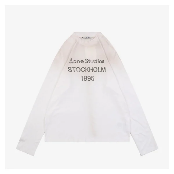 Acne Studios Distressed Stockholm 1996 Print Shirt - White
