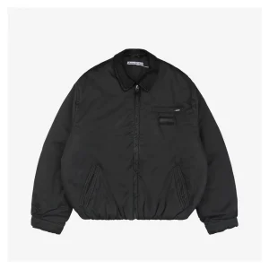Acne Studios Leather Collar Padded Jacket