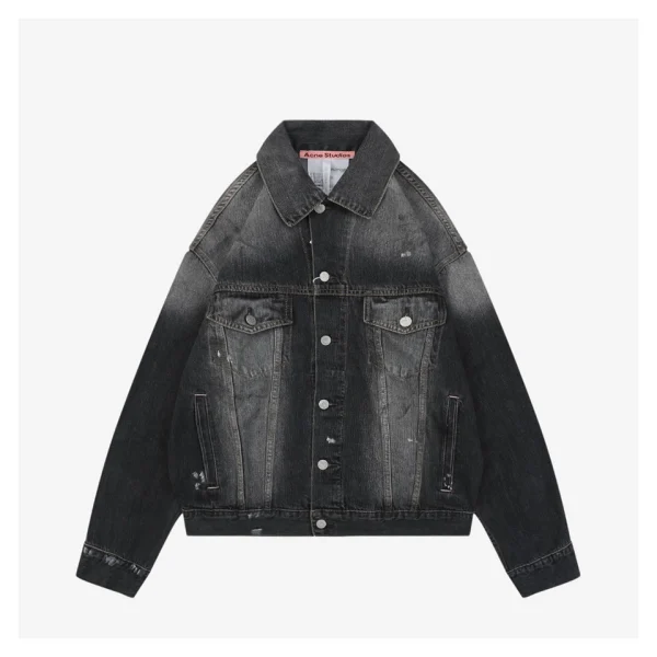 Acne Studios Washed Paint-Splatter Denim Jacket
