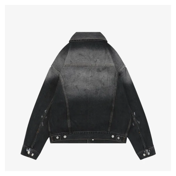 Acne Studios Washed Paint-Splatter Denim Jacket