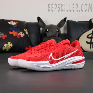 Air Zoom GT Cut TB ‘University Red’ – quarter view highlighting red mesh panels and performance-oriented shape.