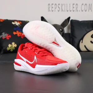 Air Zoom GT Cut TB ‘University Red’ – outsole view featuring translucent traction pattern and midfoot cutout.