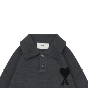 Ami Heart Logo Polo Knit Sweater13.jpeg