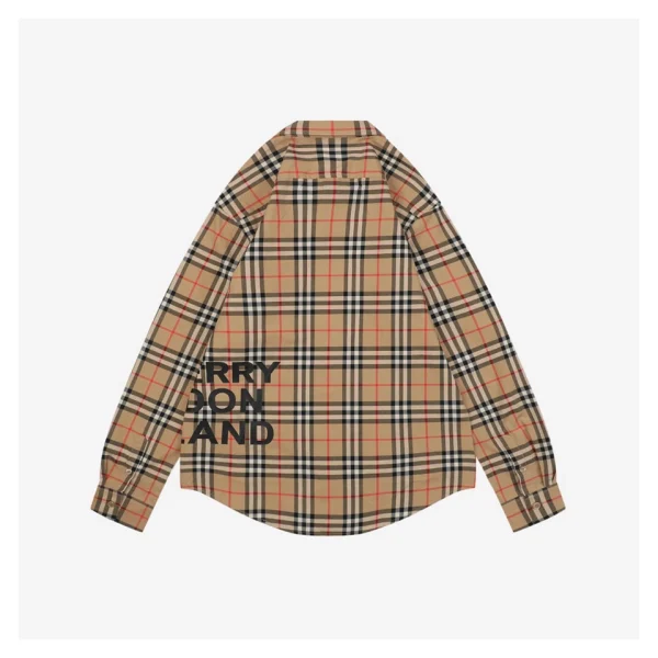 BBry Check Letter Detail Shirt